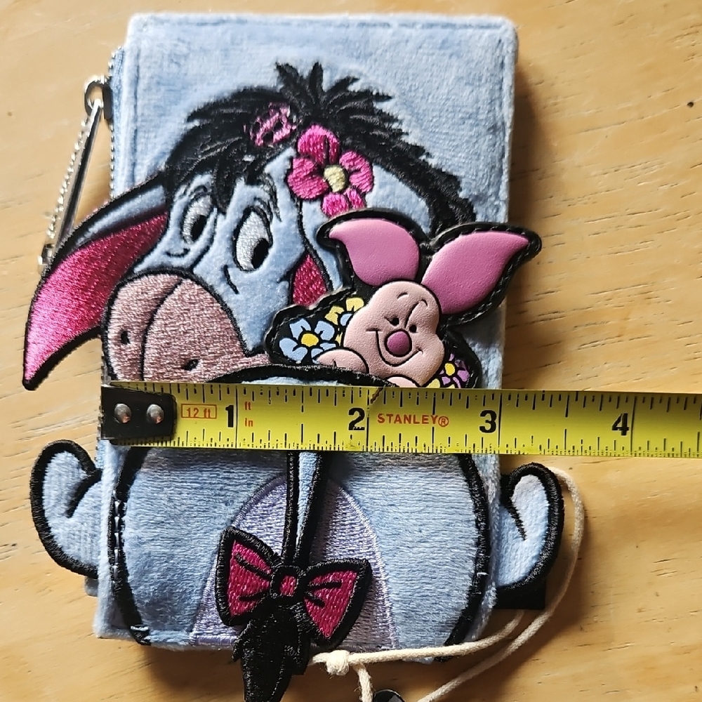 Loungefly Winnie the Pooh Eeyore and Piglet Kids Wallet - Blue and Pink - Picture 14 of 15